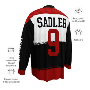 Crank Style's Recycled Logan OU hockey fan jersey