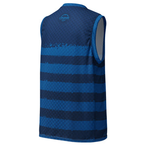 Gear up for your summer mountain biking adventures with Crank Style's Unisex Sleeveless UPF50+ MTB Jersey, featuring a stylish blue stripe check design. This jersey enhances your performance while keeping you cool and dry. Crafted from 100% recycled polyester fabric, this eco-friendly jersey is perfect for those who demand both style and functionality. Whether you're hitting the trails or turning heads on the street, this jersey has you covered.