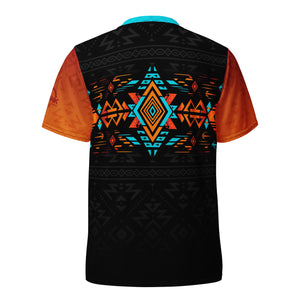 Unisex Native & Aztec Style UPF50+ V-Neck MTB Jersey