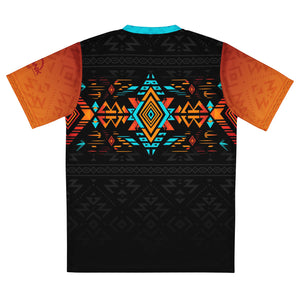 Unisex Native & Aztec Style UPF50+ V-Neck MTB Jersey