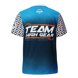 Unisex High Gear Team Mountain Bike UPF50+ V-Neck Jersey