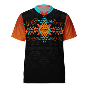 Unisex Native & Aztec Style UPF50+ V-Neck MTB Jersey