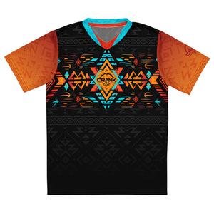 Unisex Native & Aztec Style UPF50+ V-Neck MTB Jersey