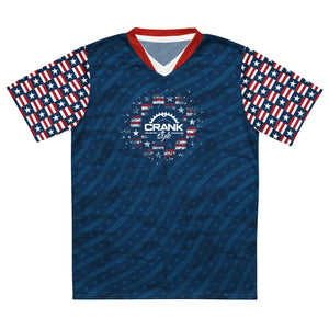 Unisex America Star UPF50+ V-Neck MTB Jersey