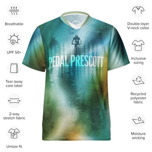 Pedal  Prescott Unisex UPF50+ V-Neck MTB Jersey