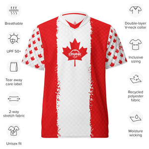 Canada Flag MTB Jersey – UPF50+ Performance Gear

Show your Canadian pride with the Canada Flag MTB Jersey from CrankStyle.com. Crafted with 100% recycled polyester, this lightweight, breathable jersey features UPF50+ protection, moisture-wicking fabric, and a premium V-neck design. Perfect for mountain bikers exploring Canada's epic trails. Gear up and ride in style today!