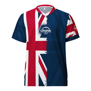 UK Union Jack MTB Jersey – UPF50+ Performance & Style

Ride with pride in the UK Union Jack MTB Jersey from CrankStyle.com. Made from 100% recycled polyester, this lightweight, breathable jersey offers UPF50+ protection, moisture-wicking technology, and a premium V-neck design. Perfect for mountain bikers across the UK, from Snowdonia to the South Downs. Shop now and hit the trails in style!