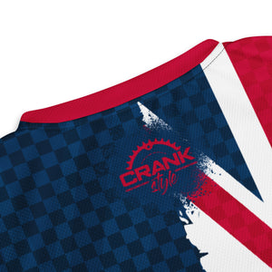 UK Union Jack MTB Jersey – UPF50+ Performance & Style

Ride with pride in the UK Union Jack MTB Jersey from CrankStyle.com. Made from 100% recycled polyester, this lightweight, breathable jersey offers UPF50+ protection, moisture-wicking technology, and a premium V-neck design. Perfect for mountain bikers across the UK, from Snowdonia to the South Downs. Shop now and hit the trails in style!