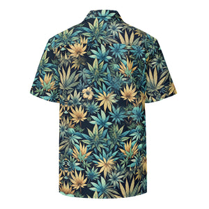 Unisex Canna-Hawaiian Short Sleeve UPF50+ Button-Down Shirt
