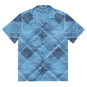 Unisex Frosted Camo Plaid Short Sleeve UPF50+ Button Down Shirt