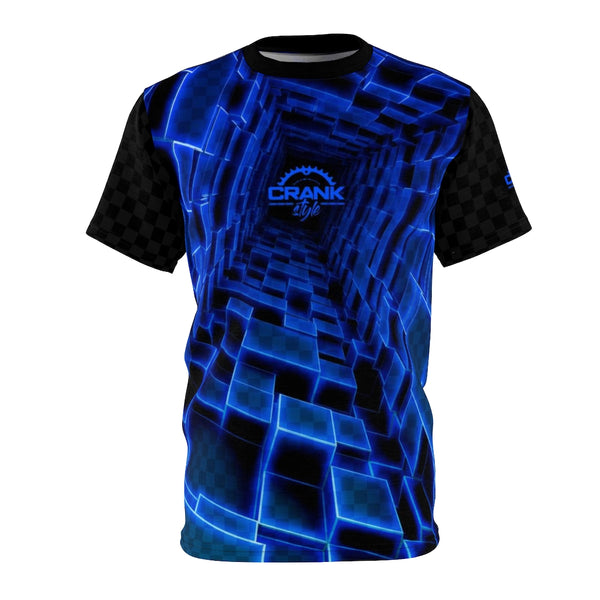 Men's Blue 3D zoom Checker MTB DriFit Jersey