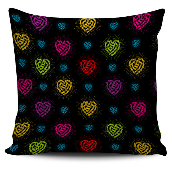 Blk Chain Heart Pillow