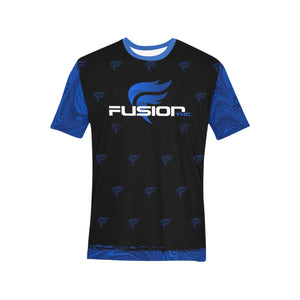 Mens Blue, Black & White Branded Jersey