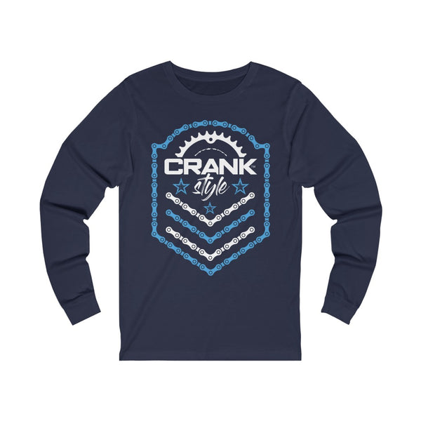 Unisex Crank Style Chain Emblem Jersey Long Sleeve Tee