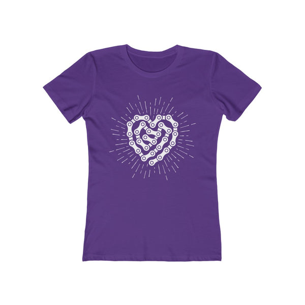 Women's Crank Style Chain Heart Tee