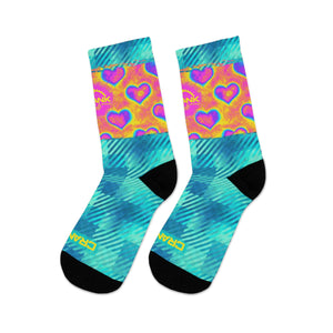 Unisex HEAT MAP HEARTS 3/4 MTB Socks