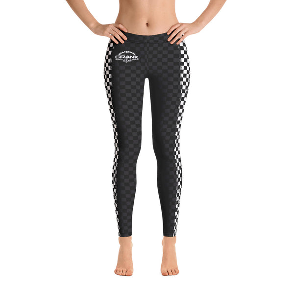 Women's BLK & WHT CHECKER LEGGINGS