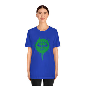 Unisex Green CS Paint Drip Jersey Short Sleeve Tee