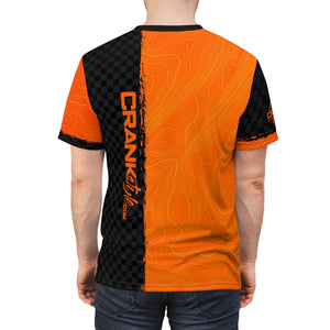 Men's Orange & Black Topo Check DriFit MTB Jersey