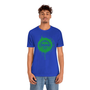 Unisex Green CS Paint Drip Jersey Short Sleeve Tee